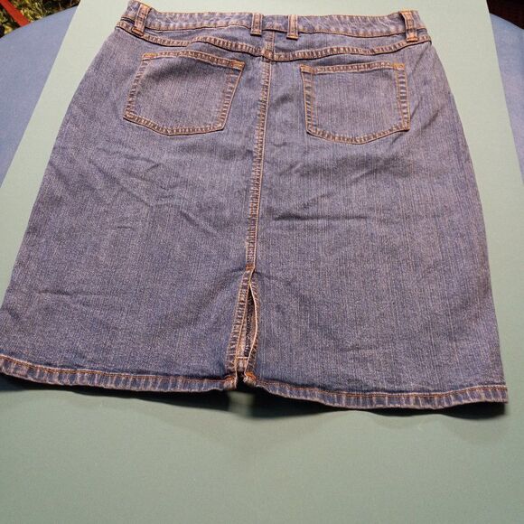 Villager Stretch Blue Jean Skirt - Picture 4 of 6